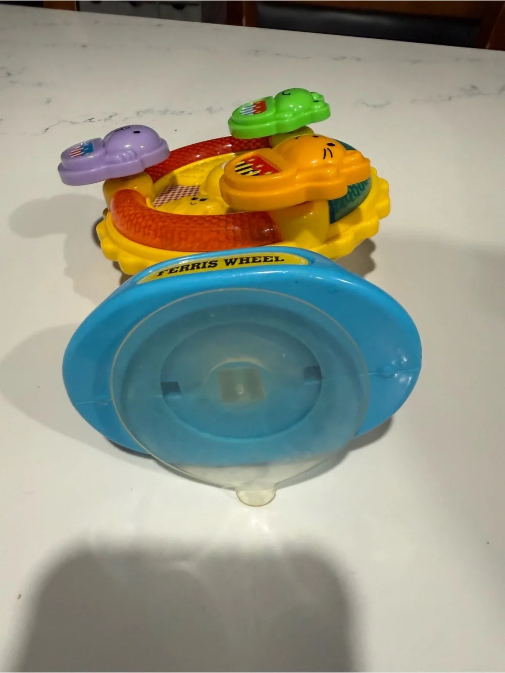 Bright Ferris Wheel Animal Rattle Toy - Yellow/Blue